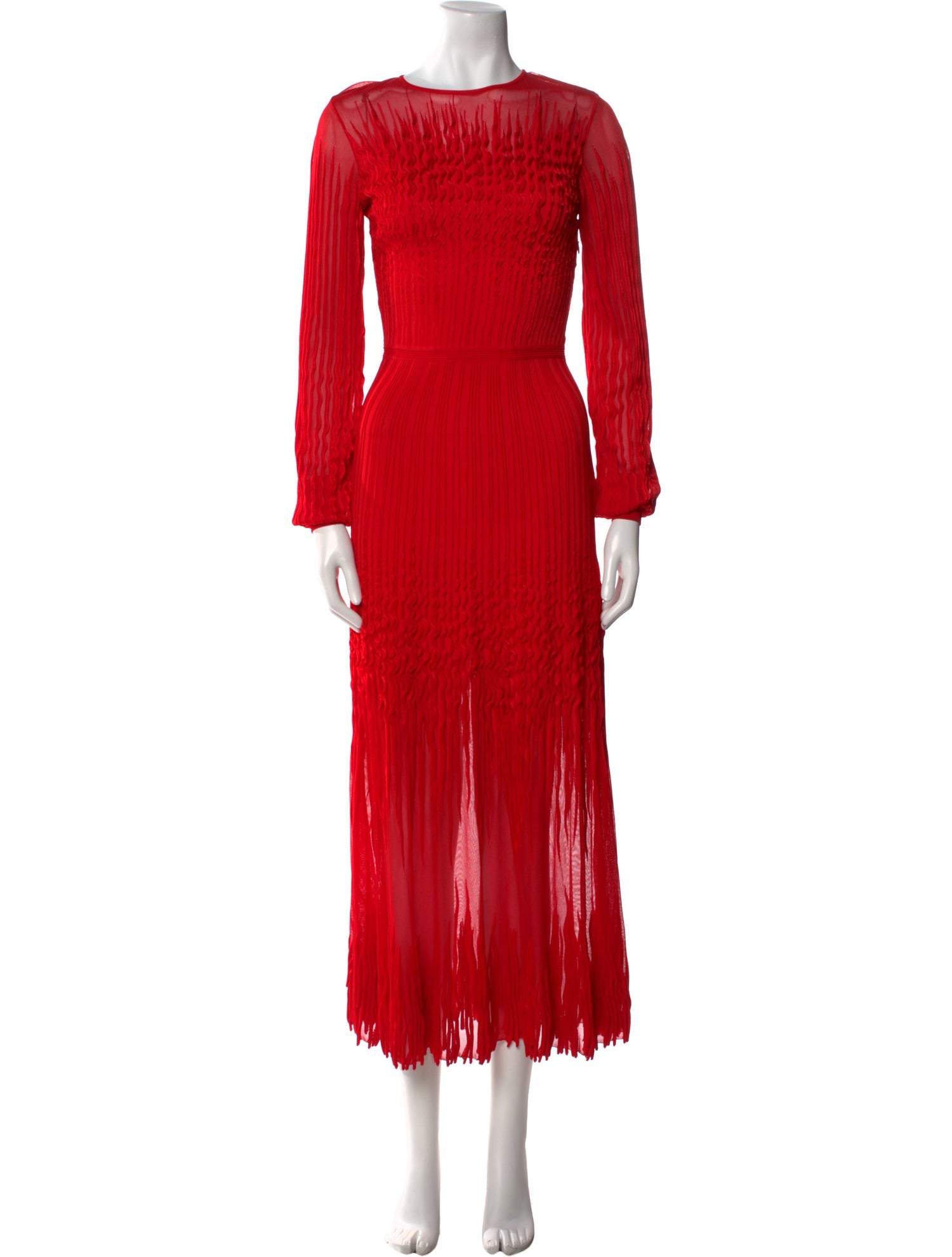 Alexander McQueen Crew Neck Long Dress