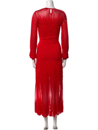 Alexander McQueen Crew Neck Long Dress