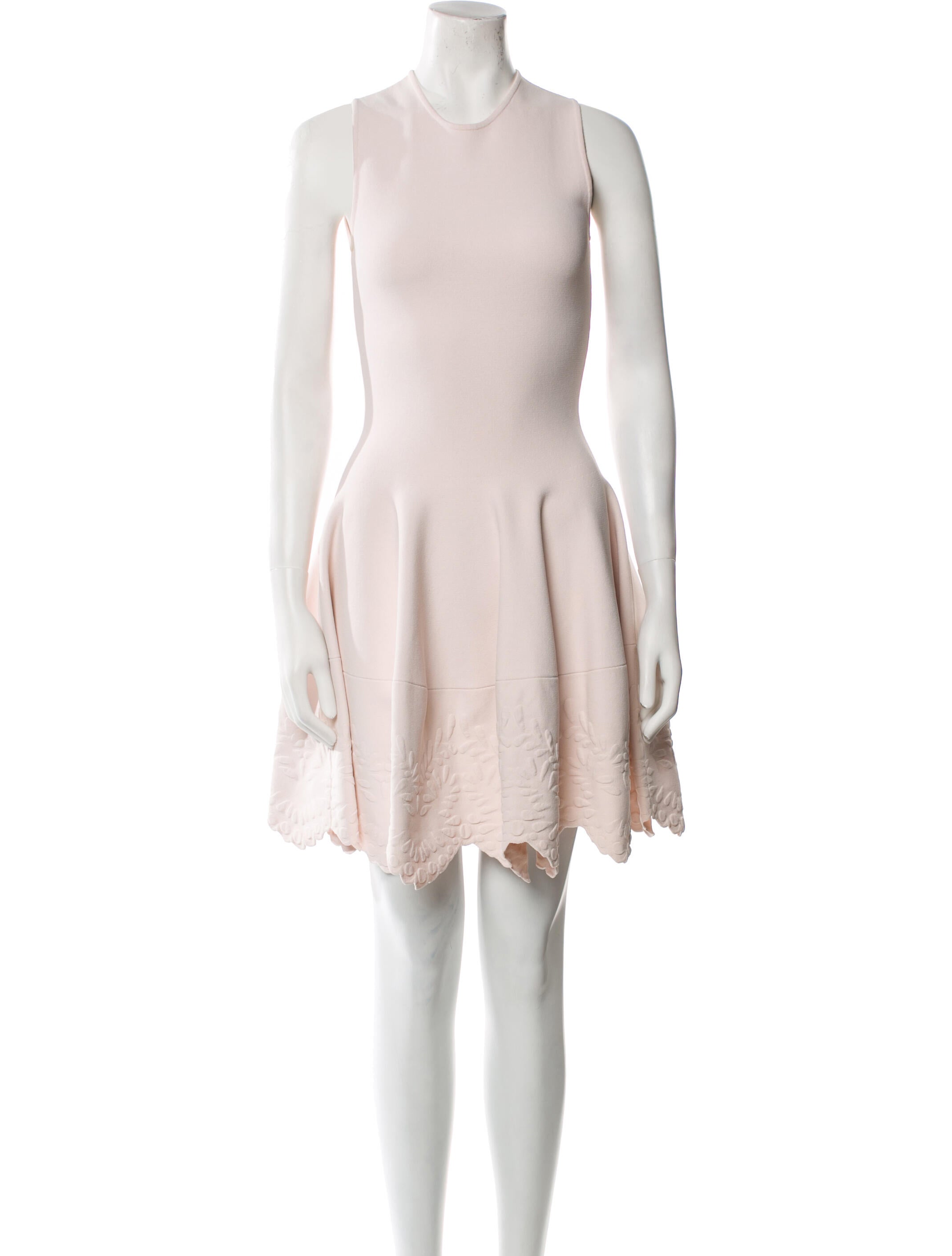 Alexander McQueen Crew Neck Mini Dress