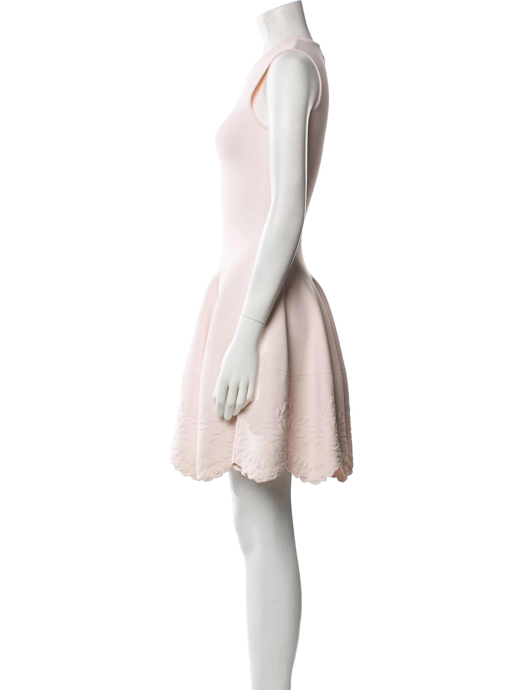 Alexander McQueen Crew Neck Mini Dress