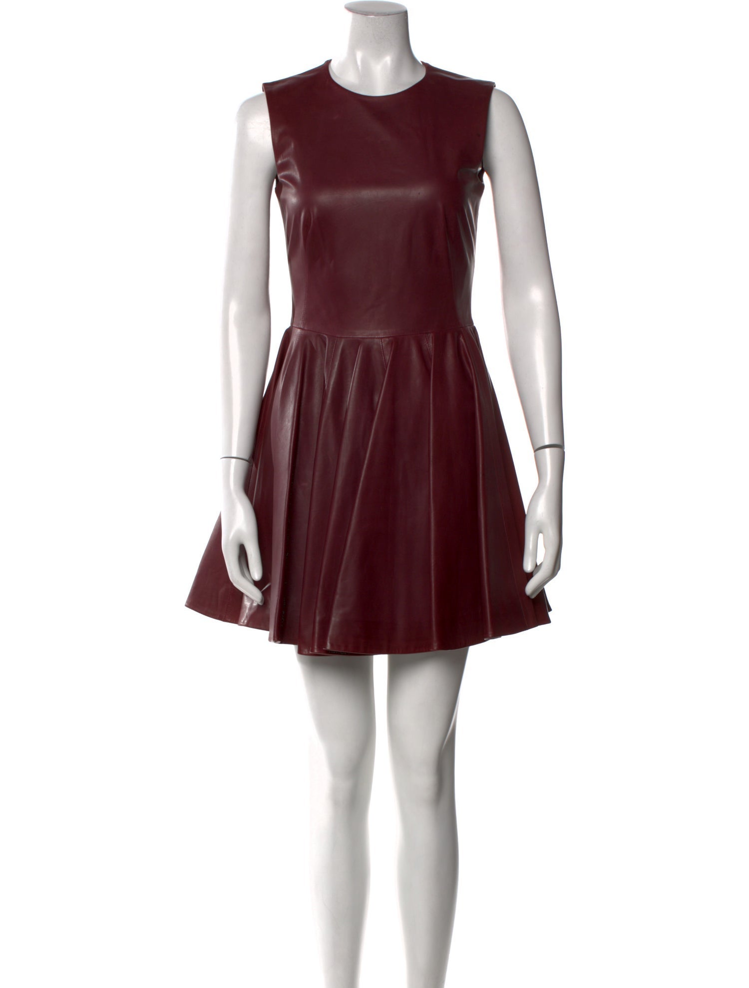 Alexander McQueen Leather Mini Dress