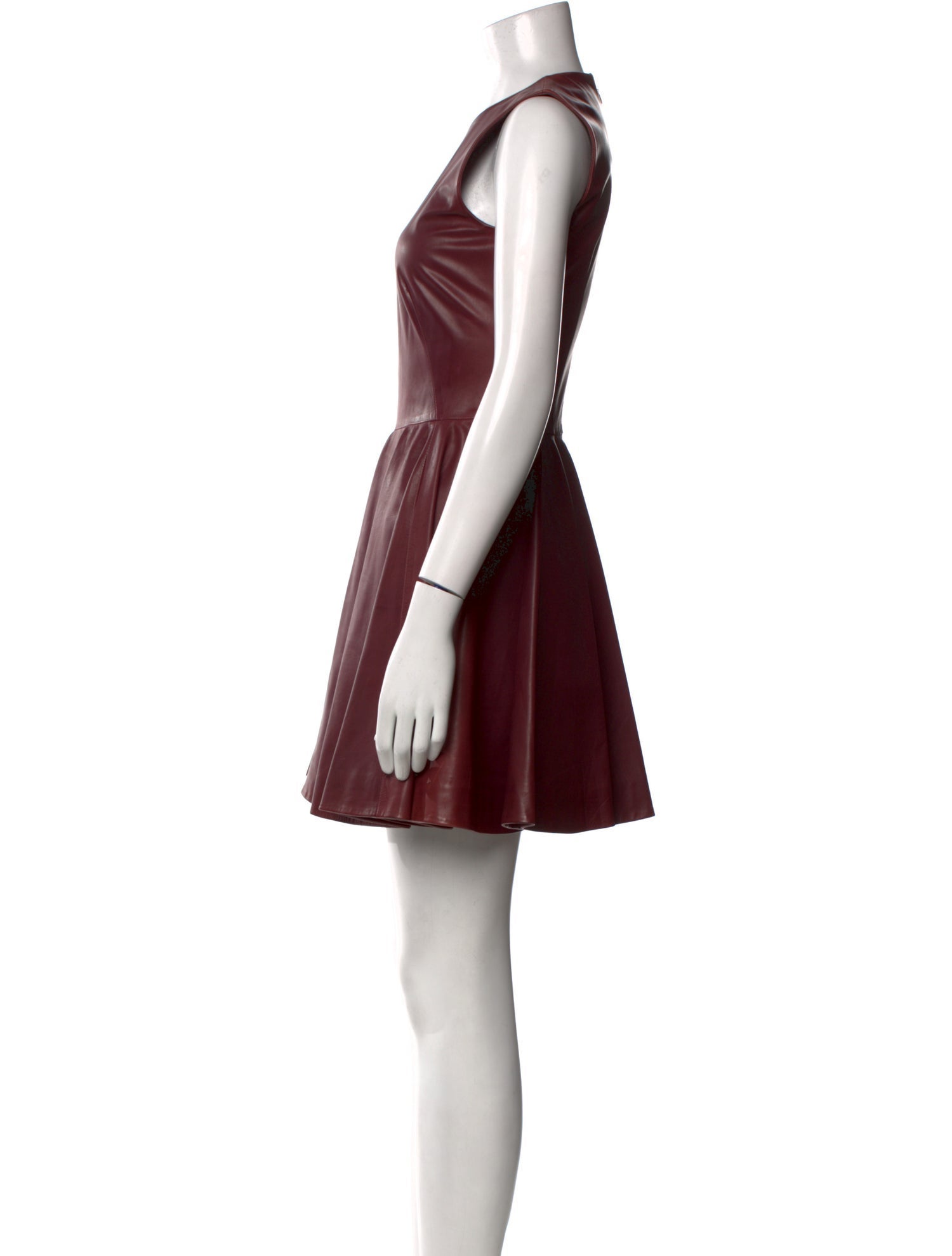 Alexander McQueen Leather Mini Dress