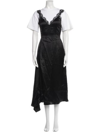 Alexander McQueen V-Neck Long Dress