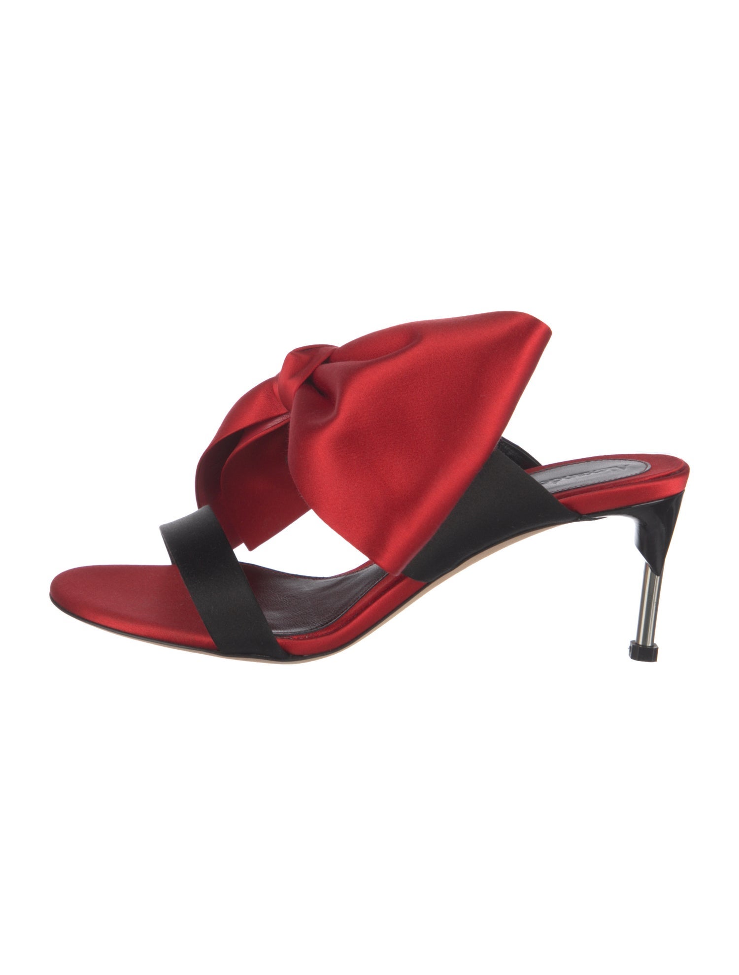 Alexander McQueen Satin Bow Accents Slides w/ Tags