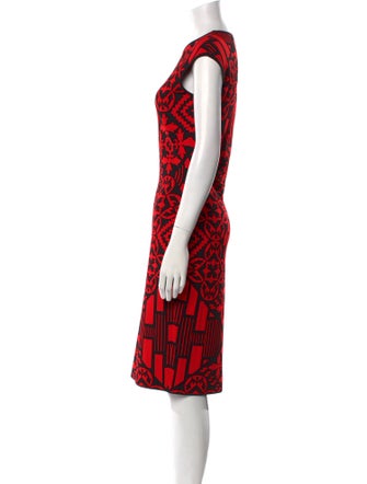 Alexander McQueen Printed Midi Length Dress