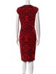 Alexander McQueen Printed Midi Length Dress