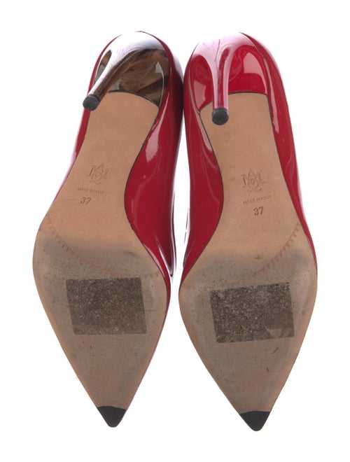 Alexander McQueen Patent Leather Grosgrain Trim Pumps