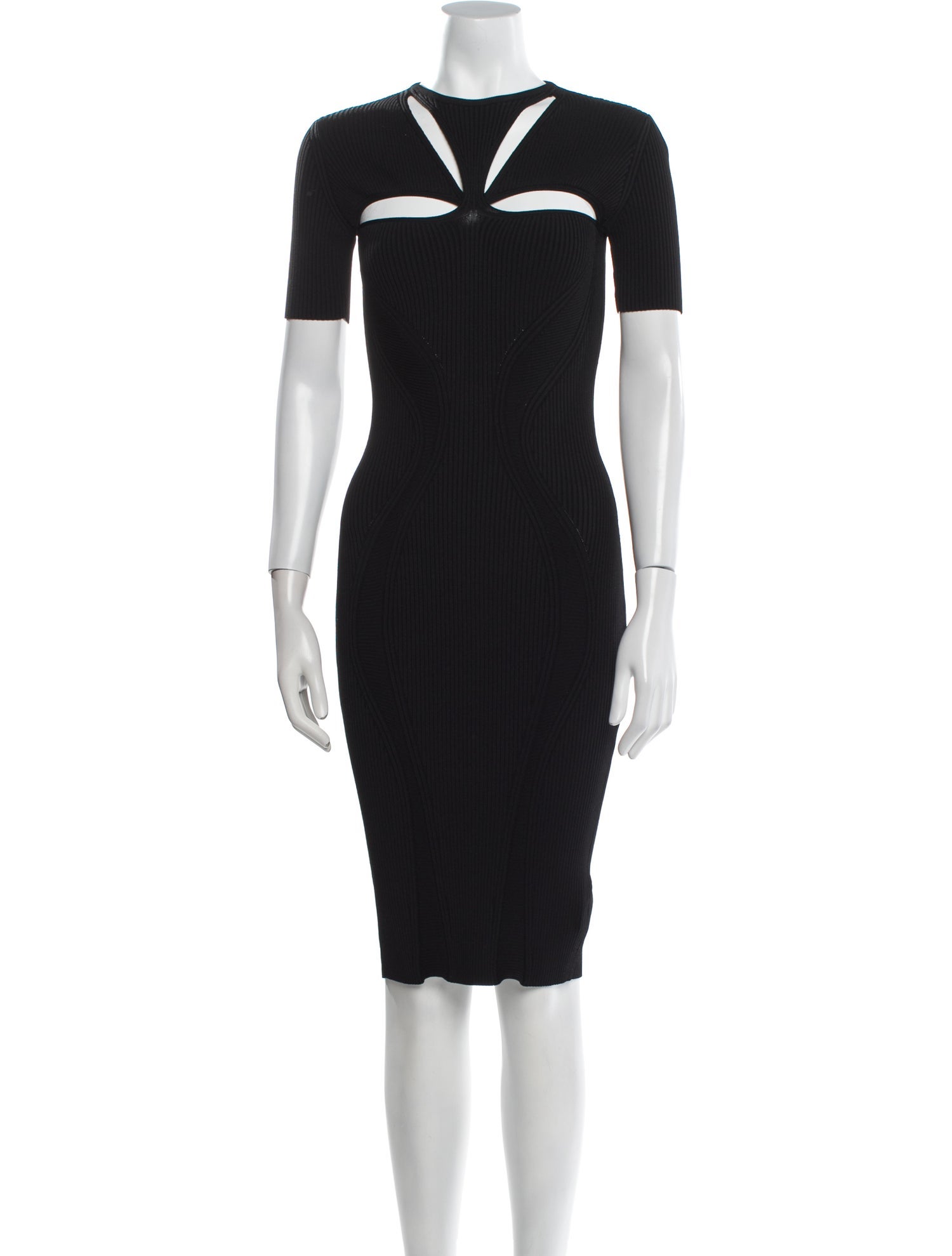 Alexander McQueen Crew Neck Knee-Length Dress