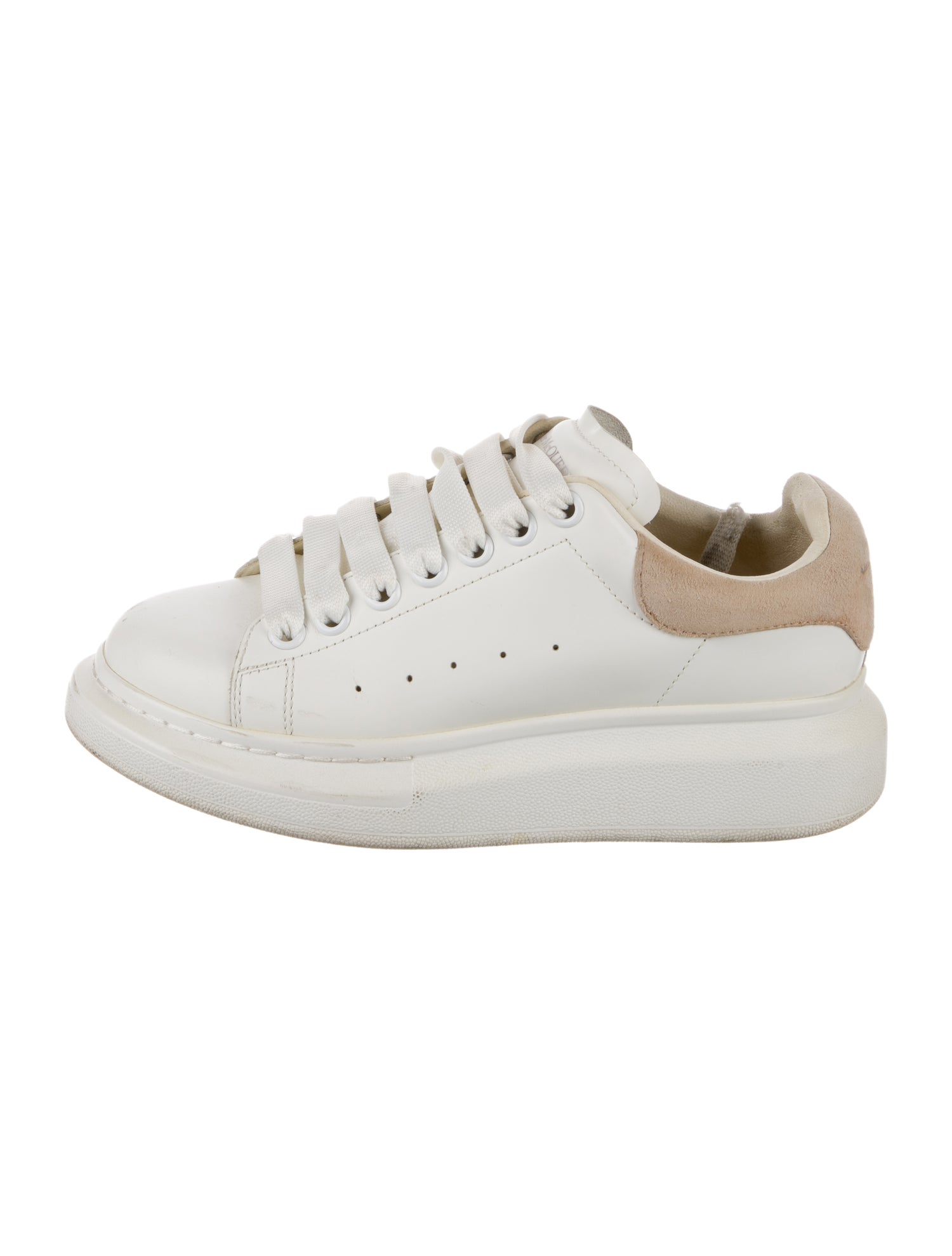 Alexander McQueen Leather Colorblock Pattern Sneakers