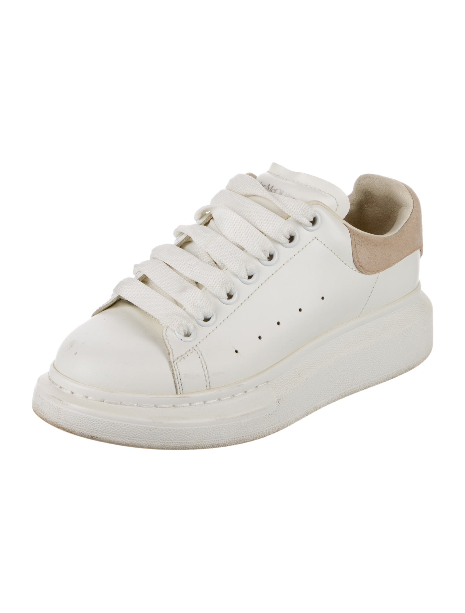Alexander McQueen Leather Colorblock Pattern Sneakers