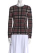Alexander McQueen Wool Plaid Print Sweater