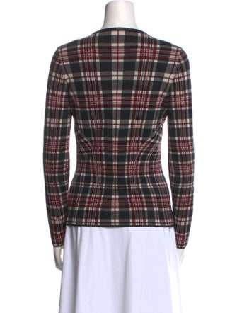 Alexander McQueen Wool Plaid Print Sweater