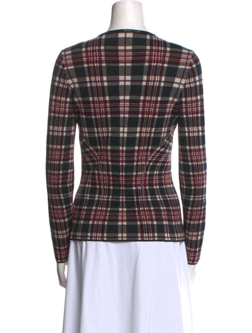 Alexander McQueen Wool Plaid Print Sweater
