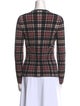 Alexander McQueen Wool Plaid Print Sweater