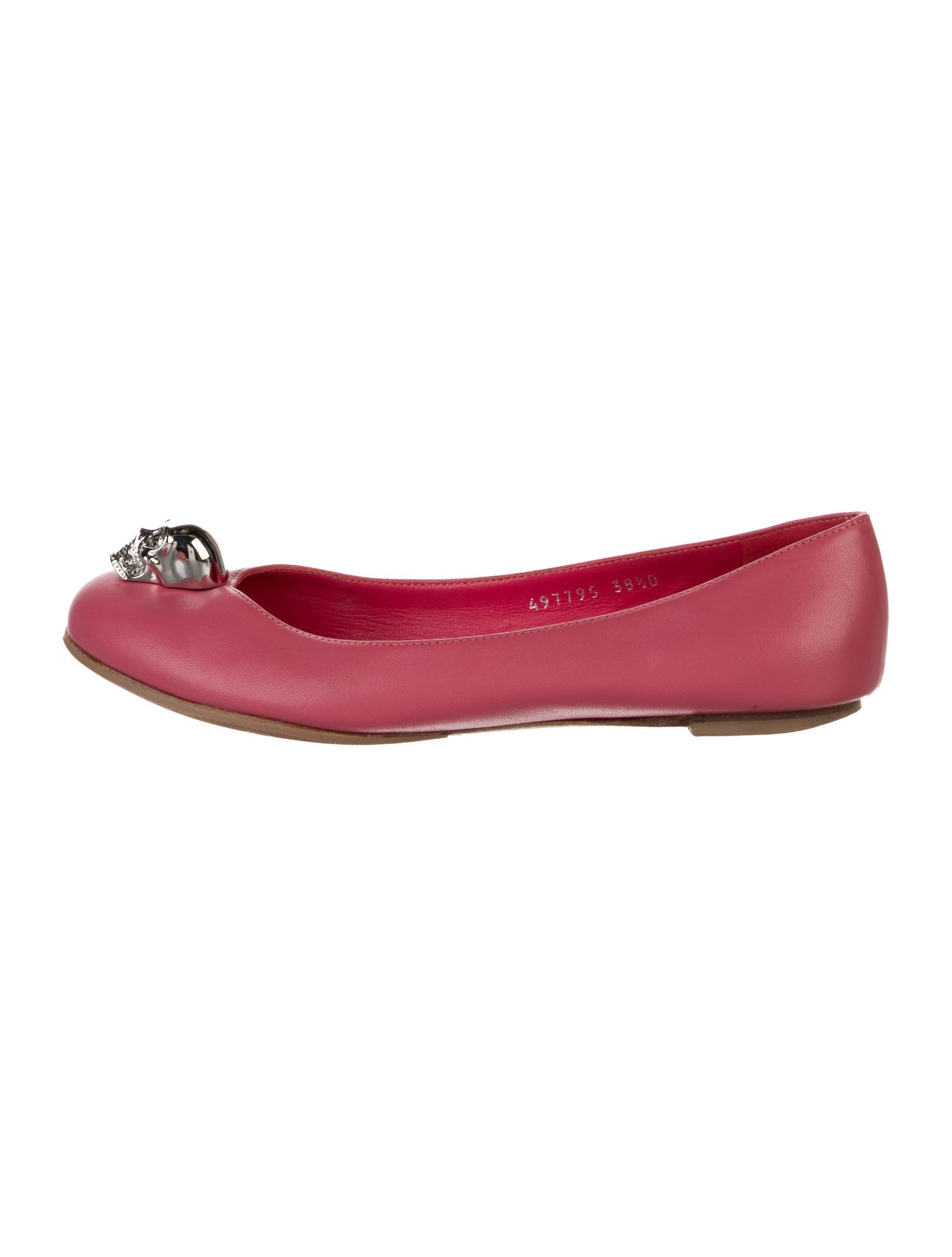 Alexander McQueen Skull Leather Ballet Flats