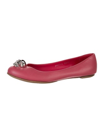 Alexander McQueen Skull Leather Ballet Flats