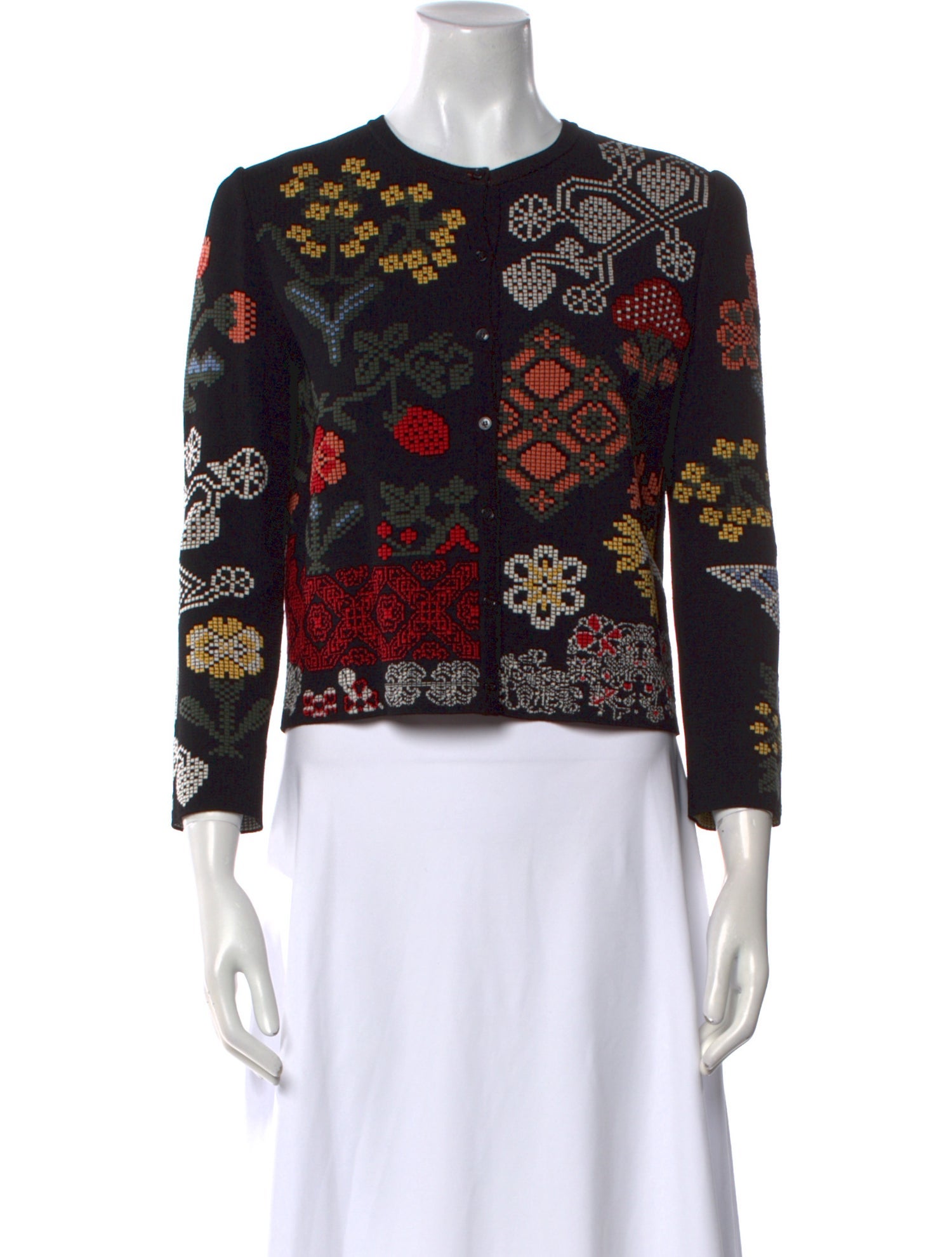 Alexander McQueen Floral Print Crew Neck Sweater w/ Tags