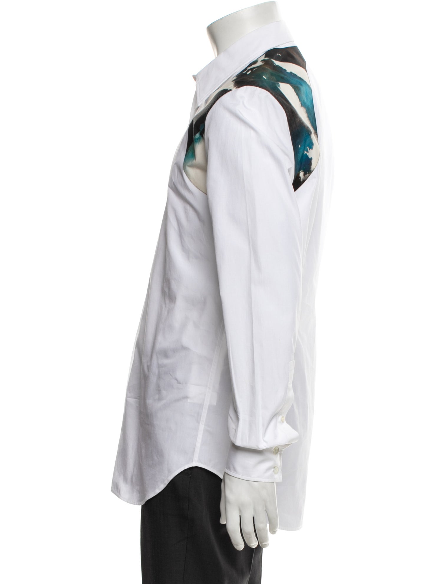 Alexander McQueen Graphic Print Long Sleeve Dress Shirt