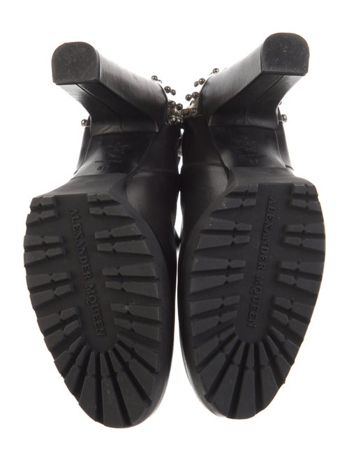 Alexander McQueen Leather Studded Accents Chelsea Boots