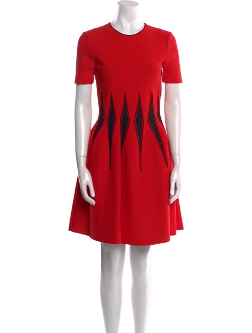 Alexander McQueen Crew Neck Mini Dress