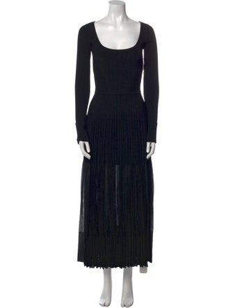 Alexander McQueen Scoop Neck Long Dress