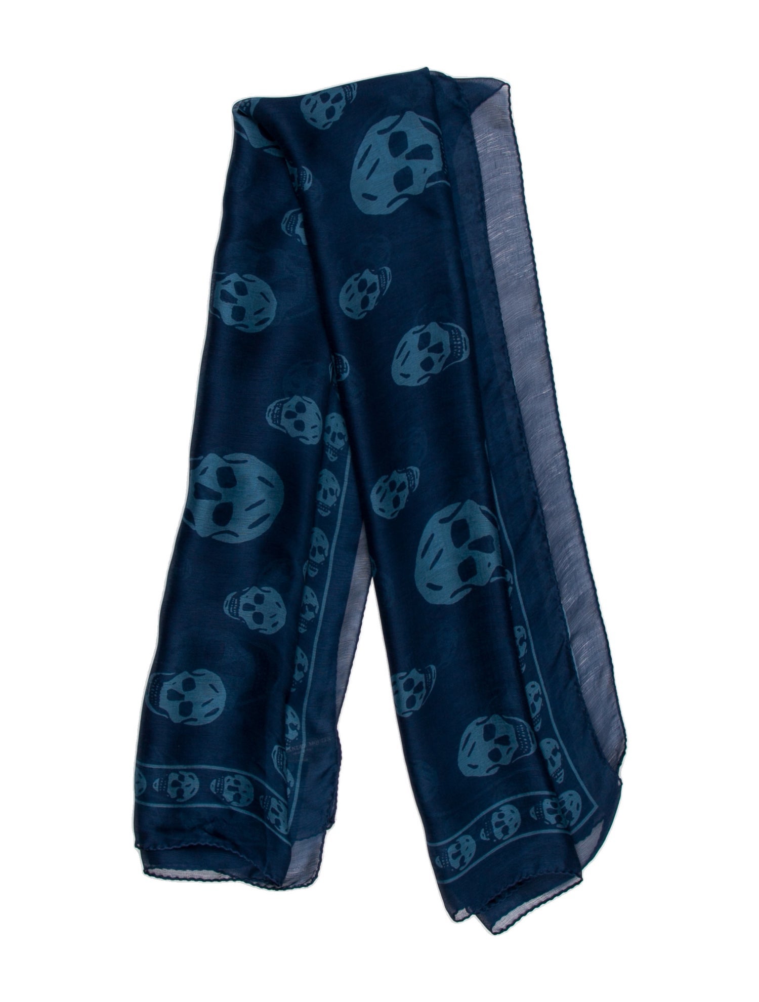 Alexander McQueen Bolduc Au Carre Jersey Silk Scarf