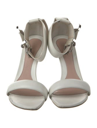 Alexander McQueen Leather Crystal Embellishments Sandals