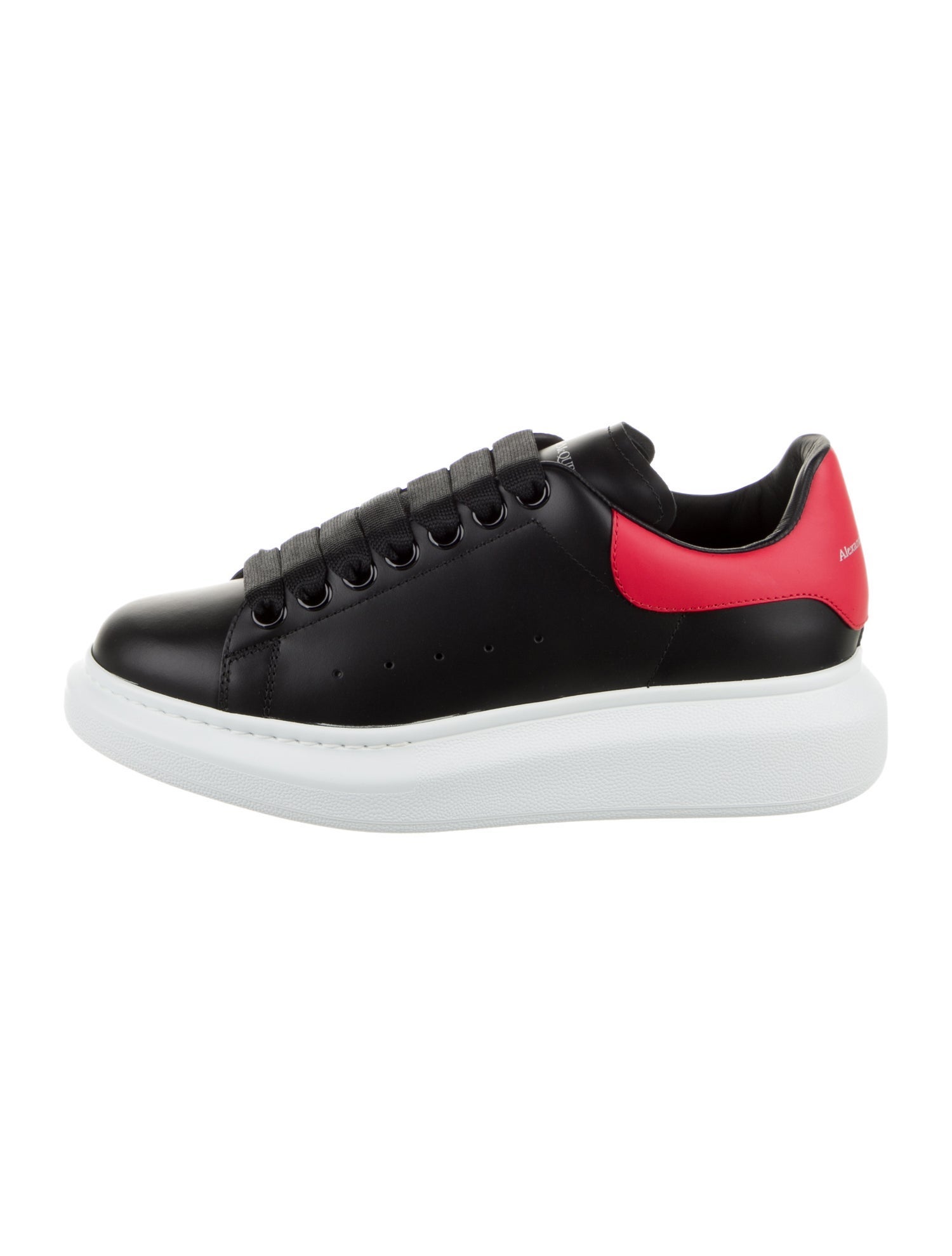 Alexander McQueen Leather Colorblock Pattern Chunky Sneakers