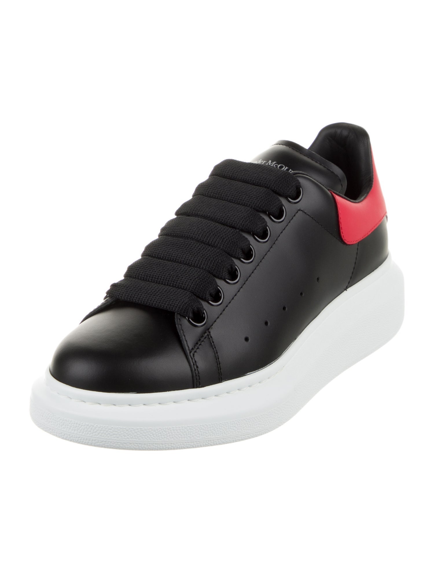 Alexander McQueen Leather Colorblock Pattern Chunky Sneakers