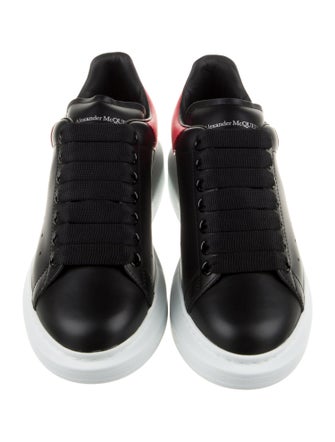 Alexander McQueen Leather Colorblock Pattern Chunky Sneakers