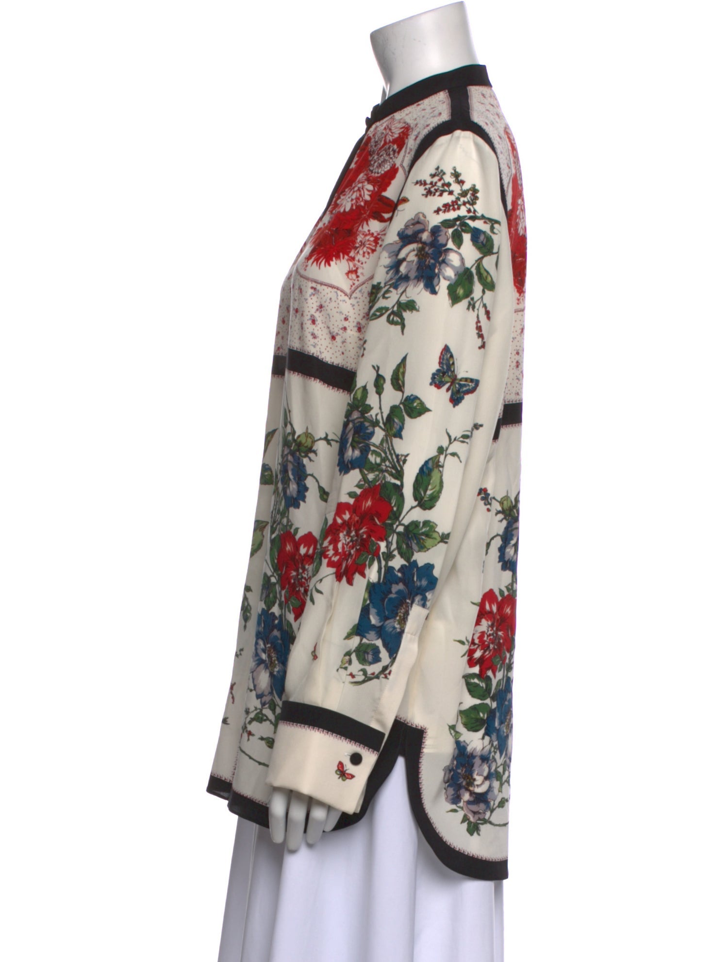 Alexander McQueen Silk Floral Print Tunic