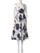 Alexander McQueen Floral Print Midi Length Dress