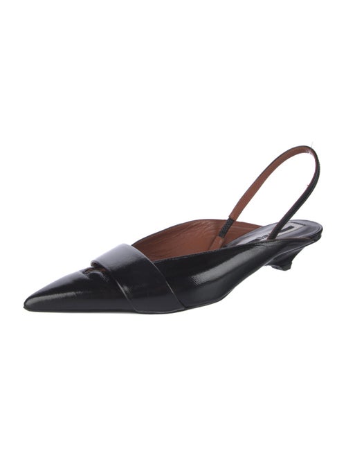 Alexander McQueen Patent Leather Slingback Flats