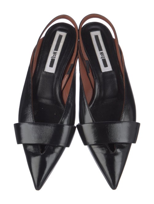Alexander McQueen Patent Leather Slingback Flats