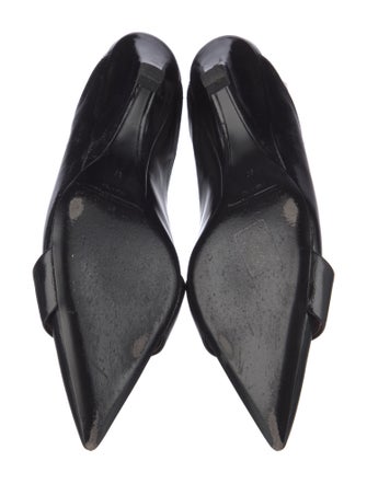 Alexander McQueen Patent Leather Slingback Flats