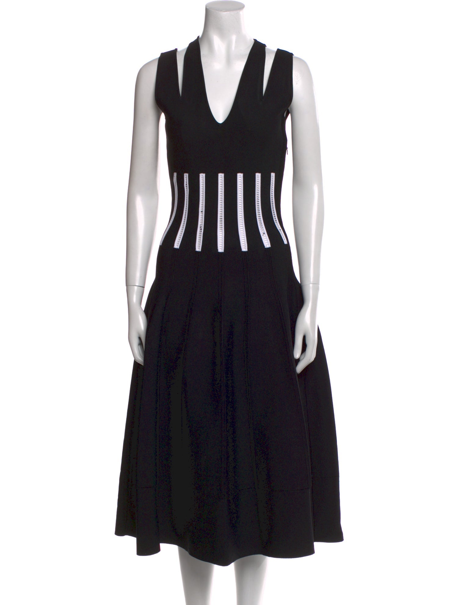 Alexander McQueen Colorblock Pattern Long Dress