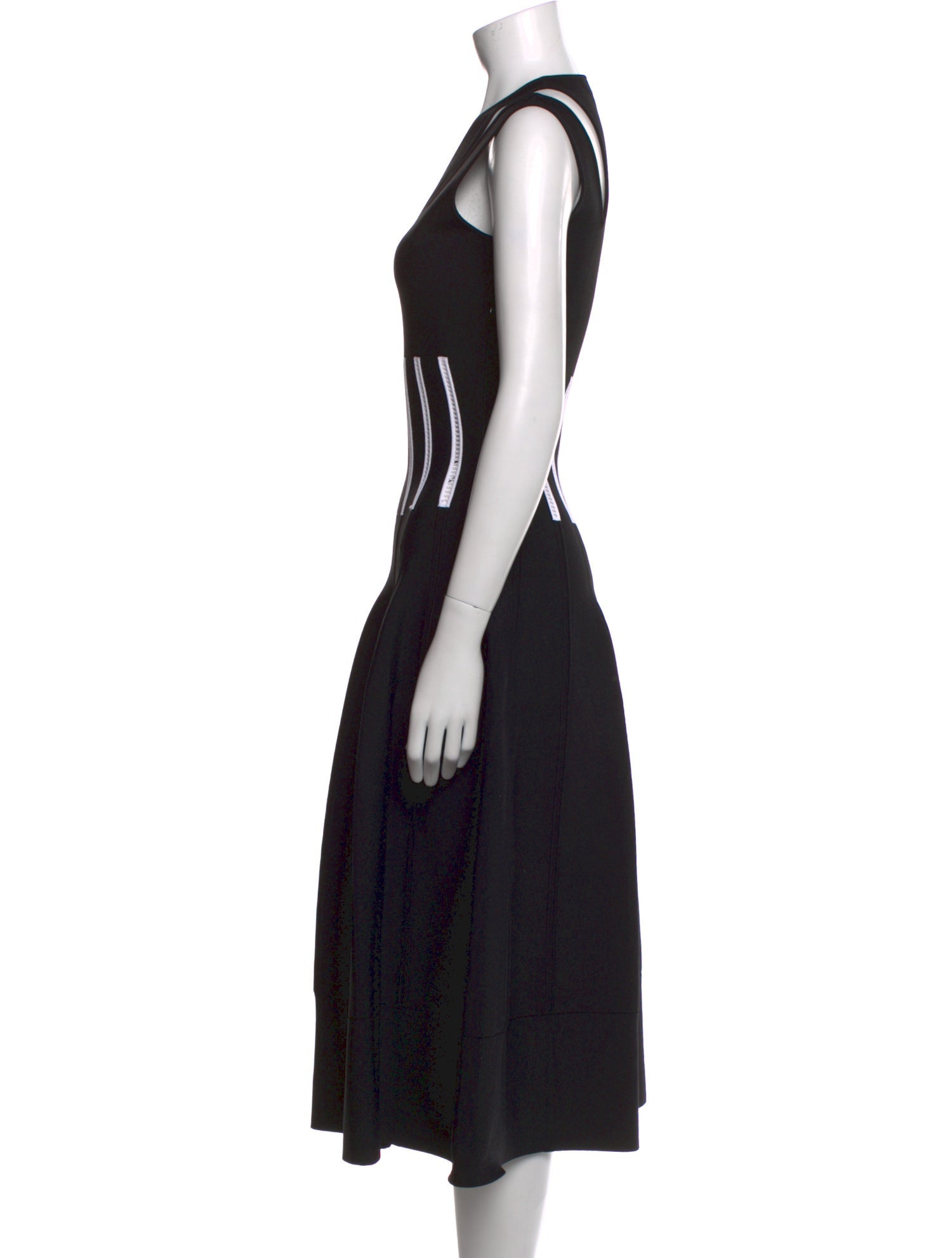 Alexander McQueen Colorblock Pattern Long Dress