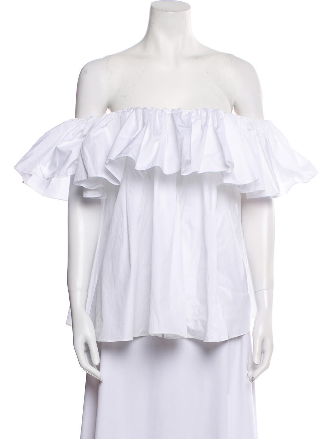Alexander McQueen Off-The-Shoulder Short Sleeve Blouse