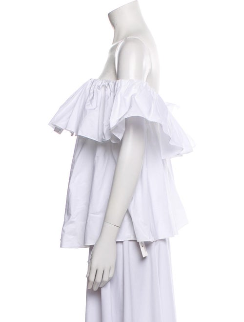 Alexander McQueen Off-The-Shoulder Short Sleeve Blouse