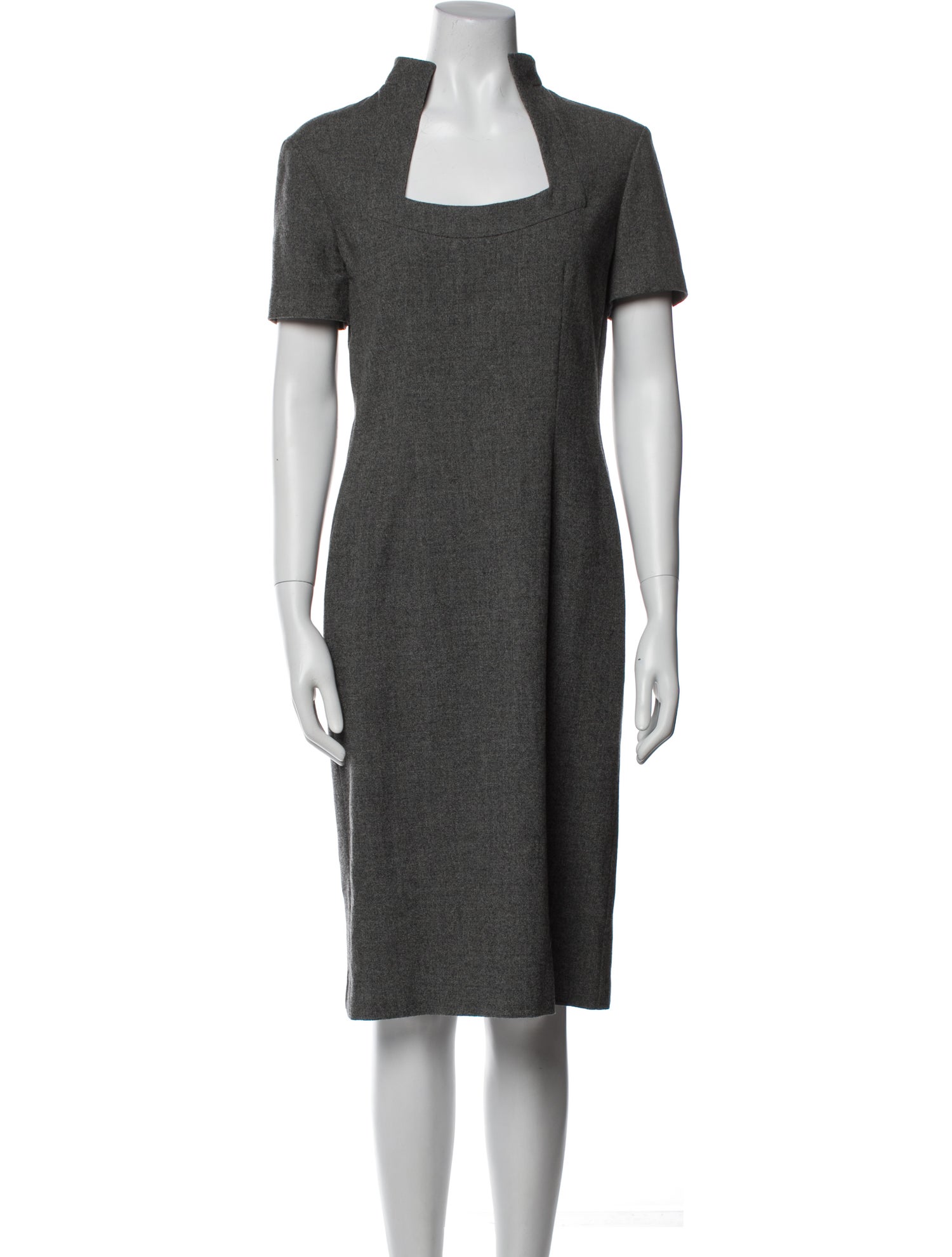 Alexander McQueen Wool Midi Length Dress
