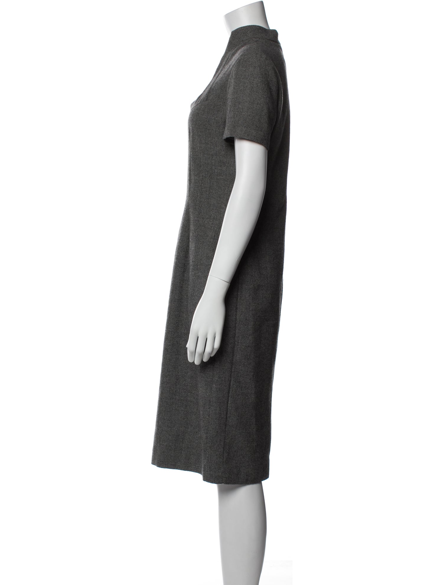 Alexander McQueen Wool Midi Length Dress