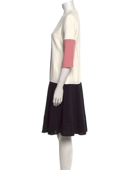 Alexander McQueen Colorblock Pattern Knee-Length Dress