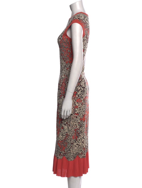 Alexander McQueen Printed Midi Length Dress