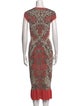 Alexander McQueen Printed Midi Length Dress