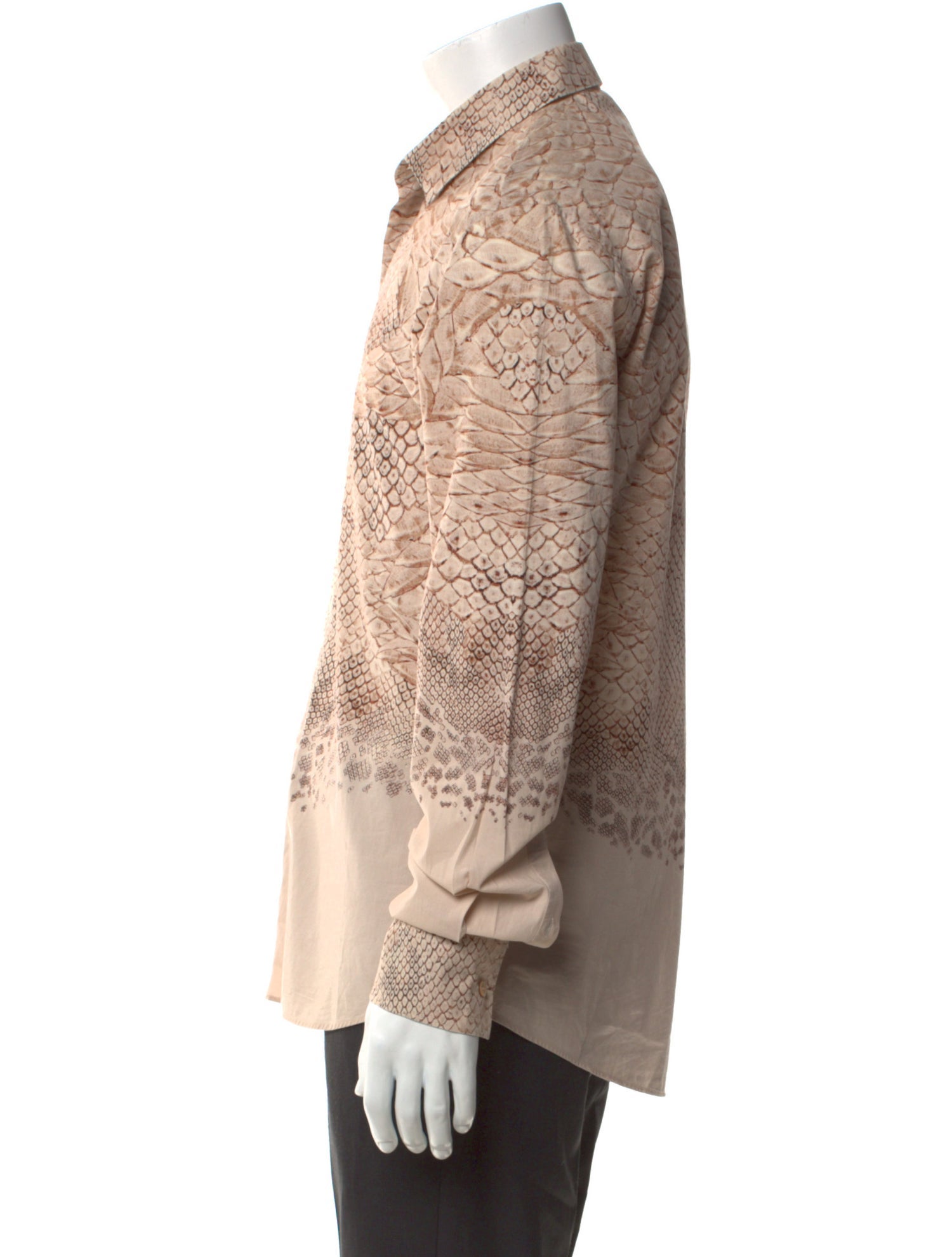 Alexander McQueen Animal Print Long Sleeve Shirt