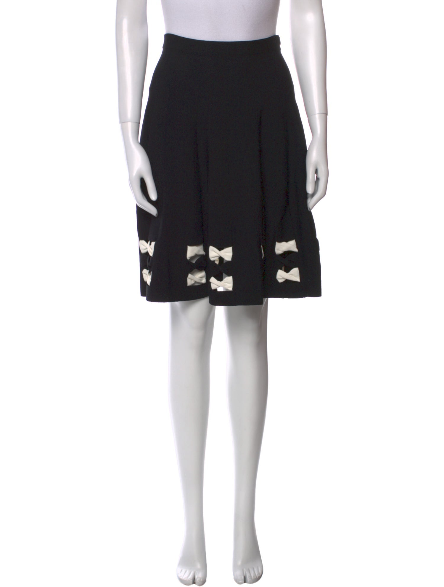 Alexander McQueen Cutout Accent Knee-Length Skirt