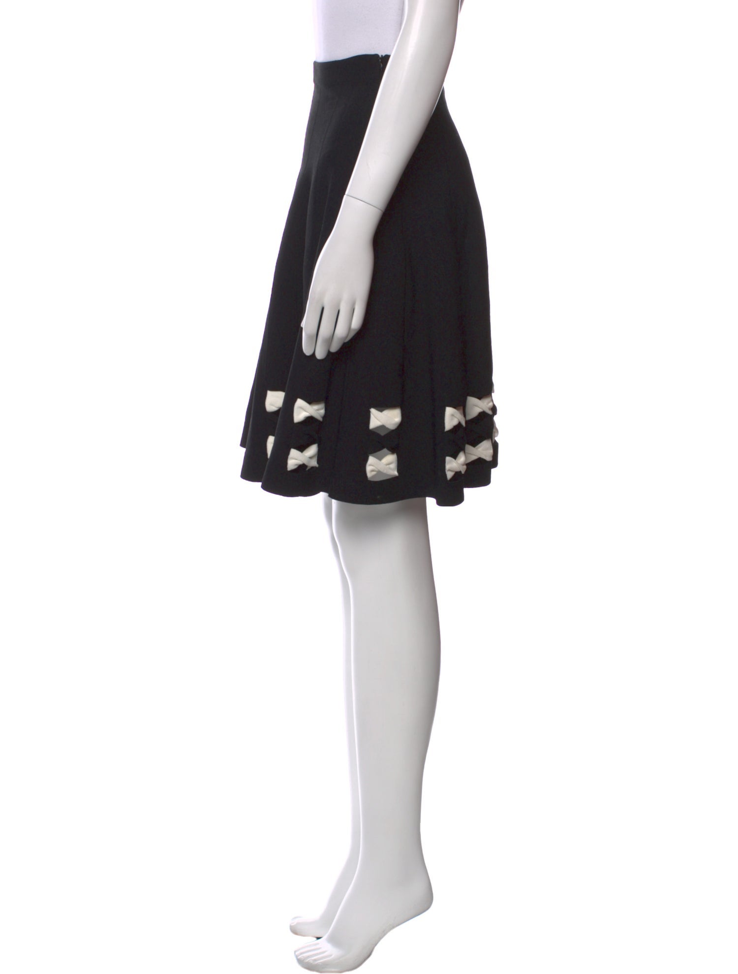 Alexander McQueen Cutout Accent Knee-Length Skirt