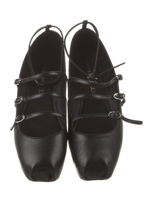 Alexander McQueen Leather Mary Jane Flats