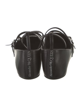 Alexander McQueen Leather Mary Jane Flats