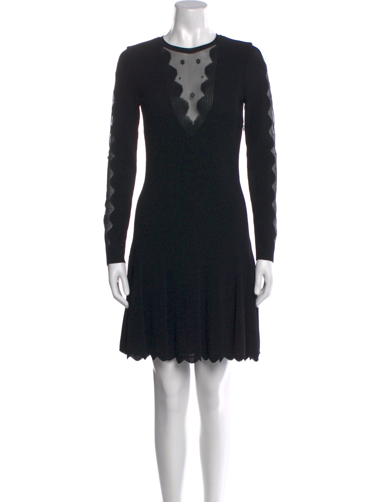 Alexander McQueen Crew Neck Mini Dress